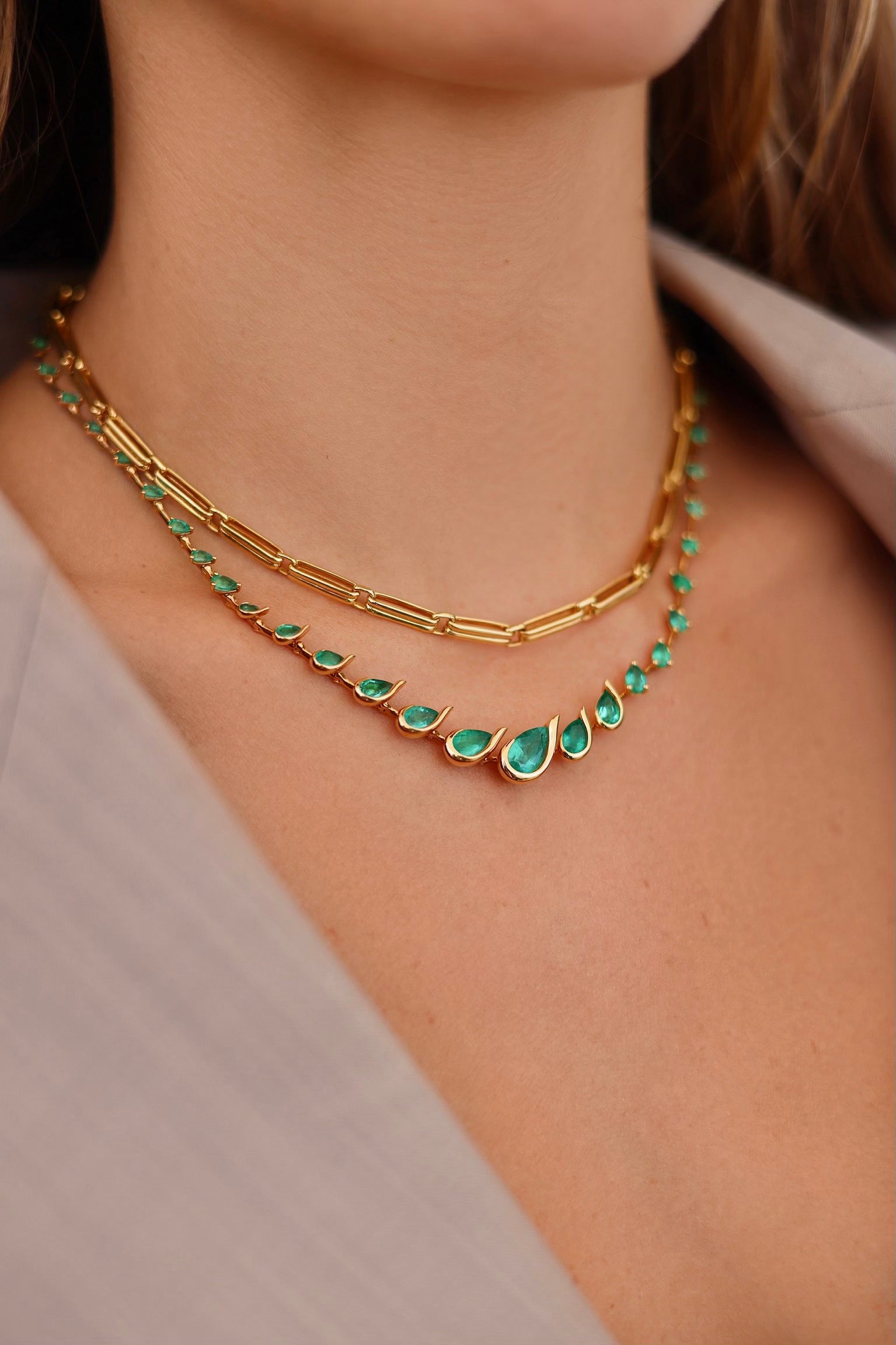 Emerald Flicker Necklace
