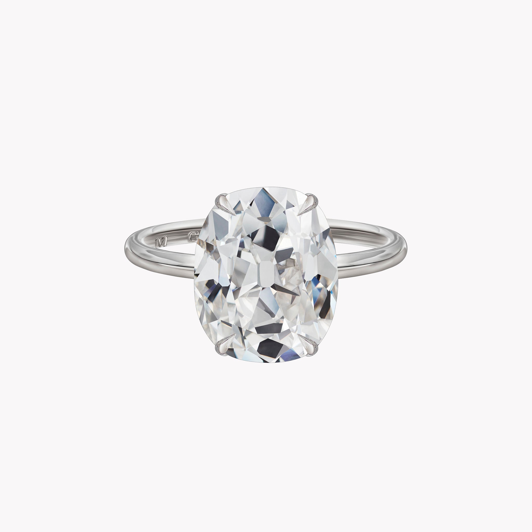 Material Good Antique Cushion Cut Solitaire Engagement Ring
