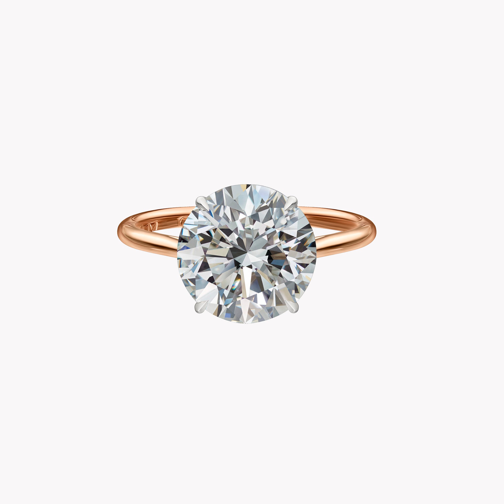 Material Good | Round Brilliant Cut Solitaire Engagement Ring with Classic  Knife Edge Setting