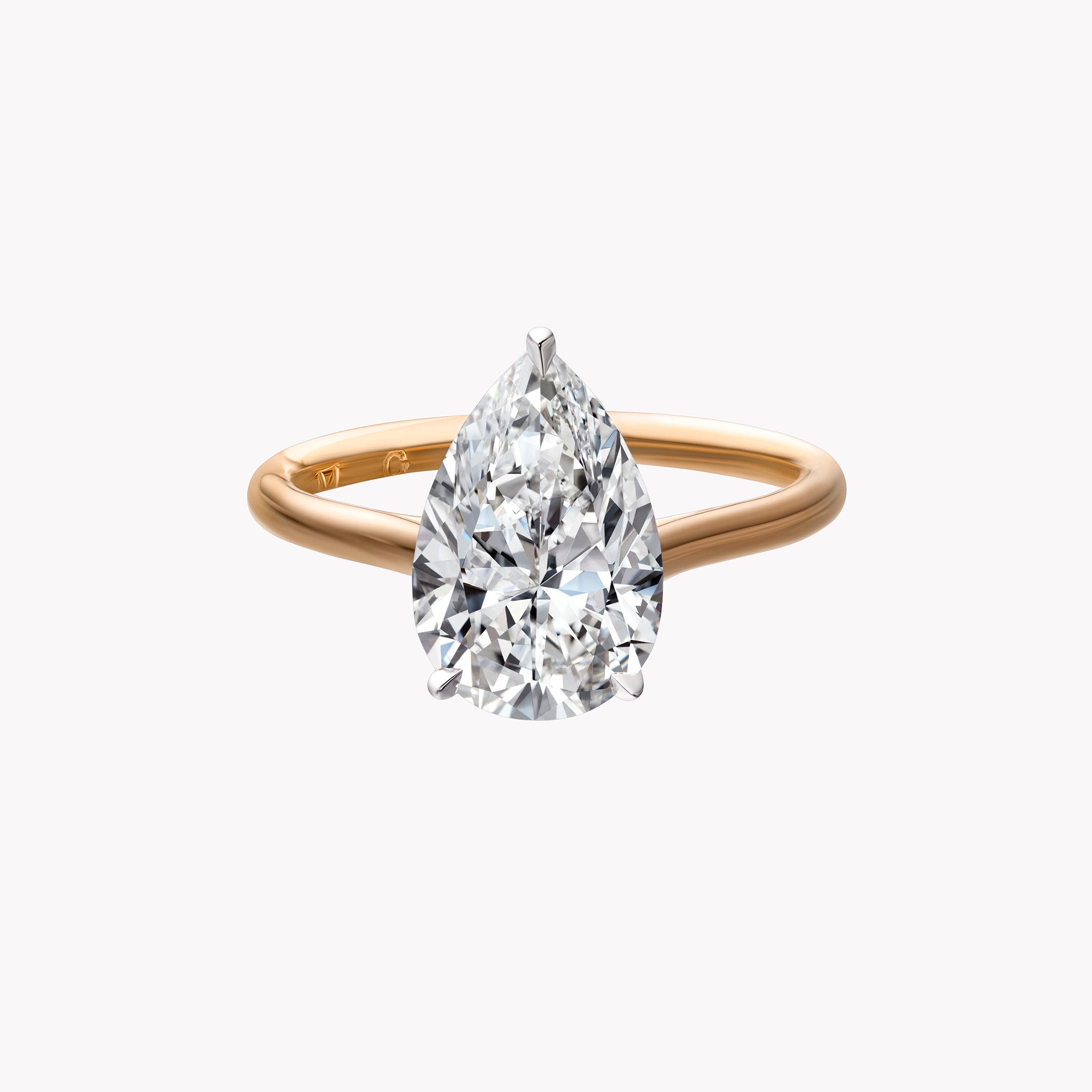 Material Good Pear Shape Solitaire Engagement Ring