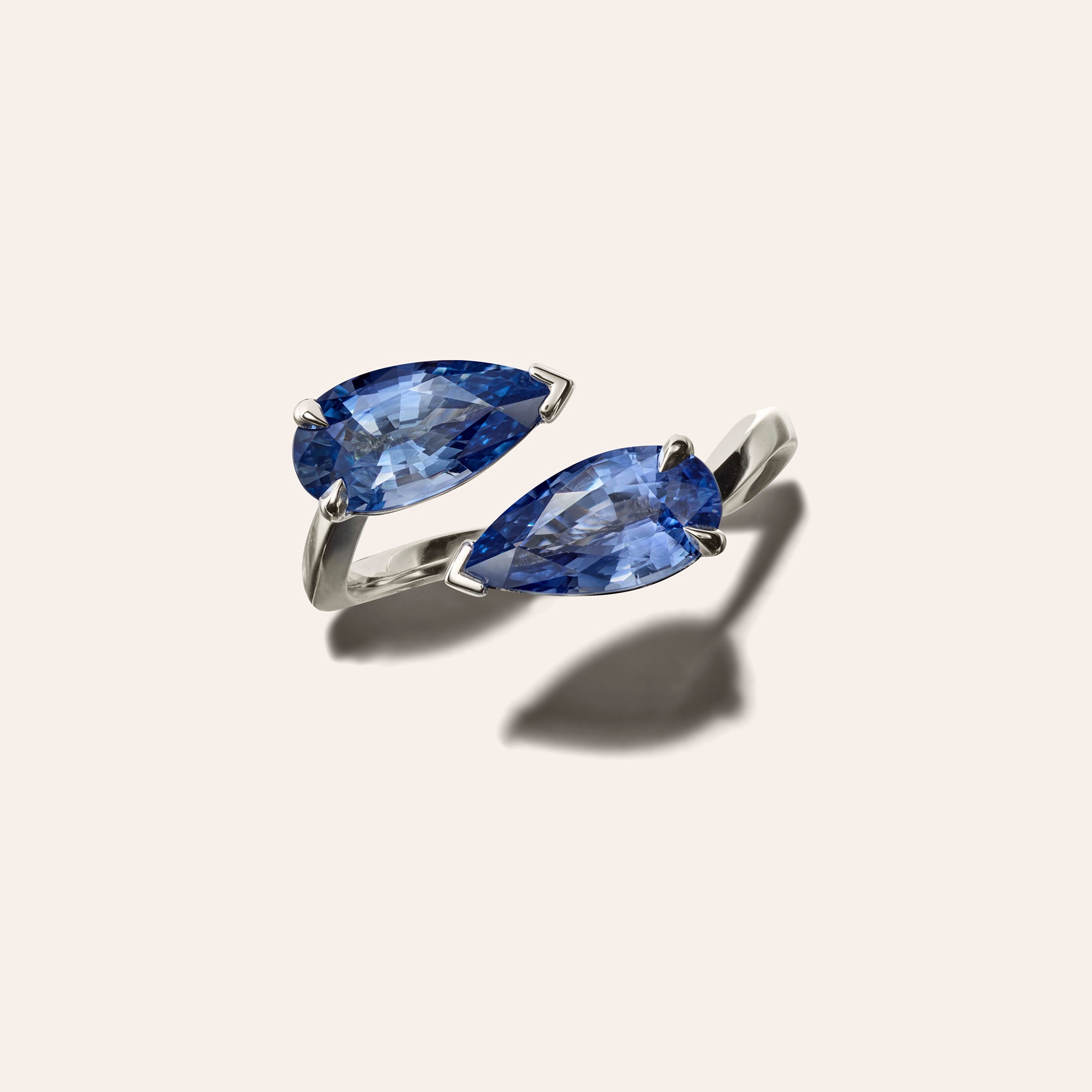 The Keira Light Blue Sapphire Duo Ring
