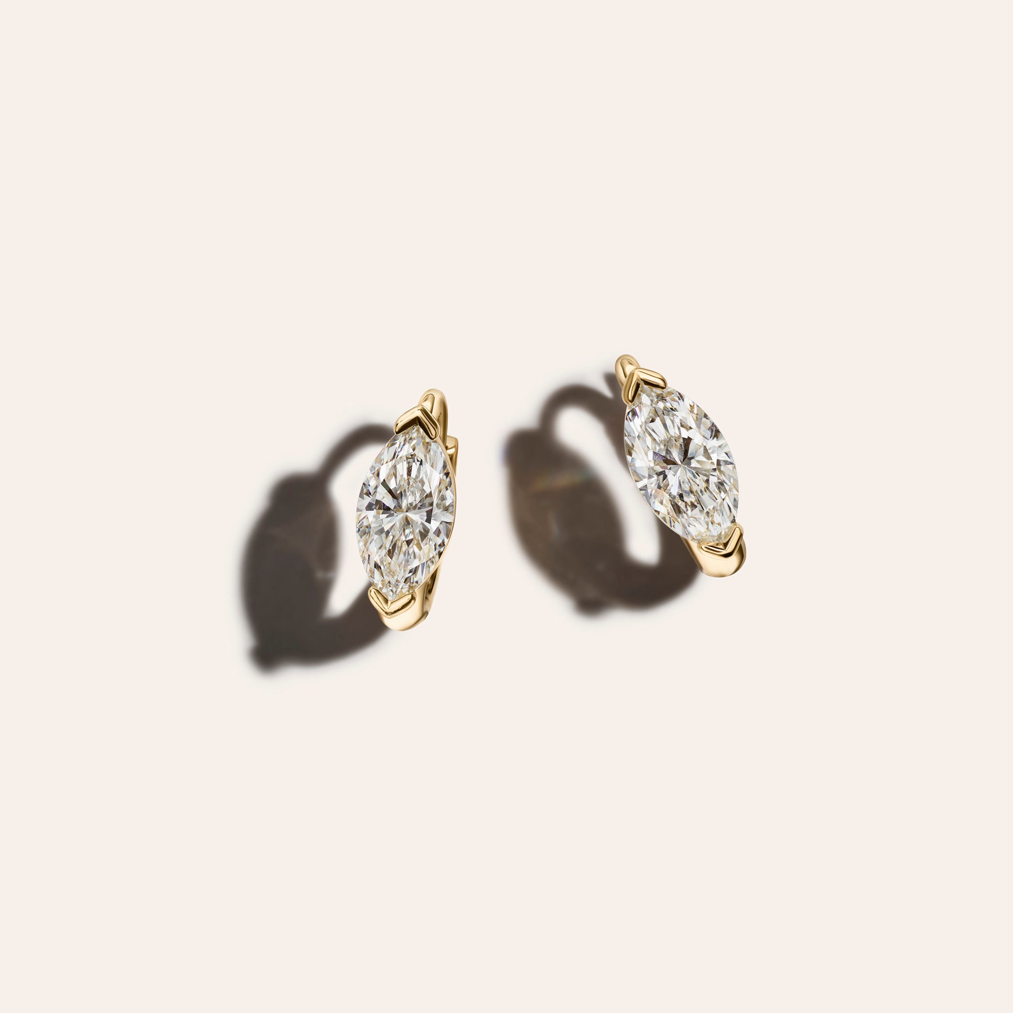 The Elle Marquise Diamond Huggies