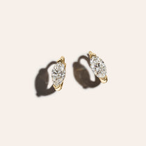 The Elle Marquise Diamond Huggies