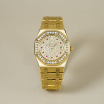 Audemars Piguet Royal Oak 14587BA Pavé Diamond & Ruby-Set Dial