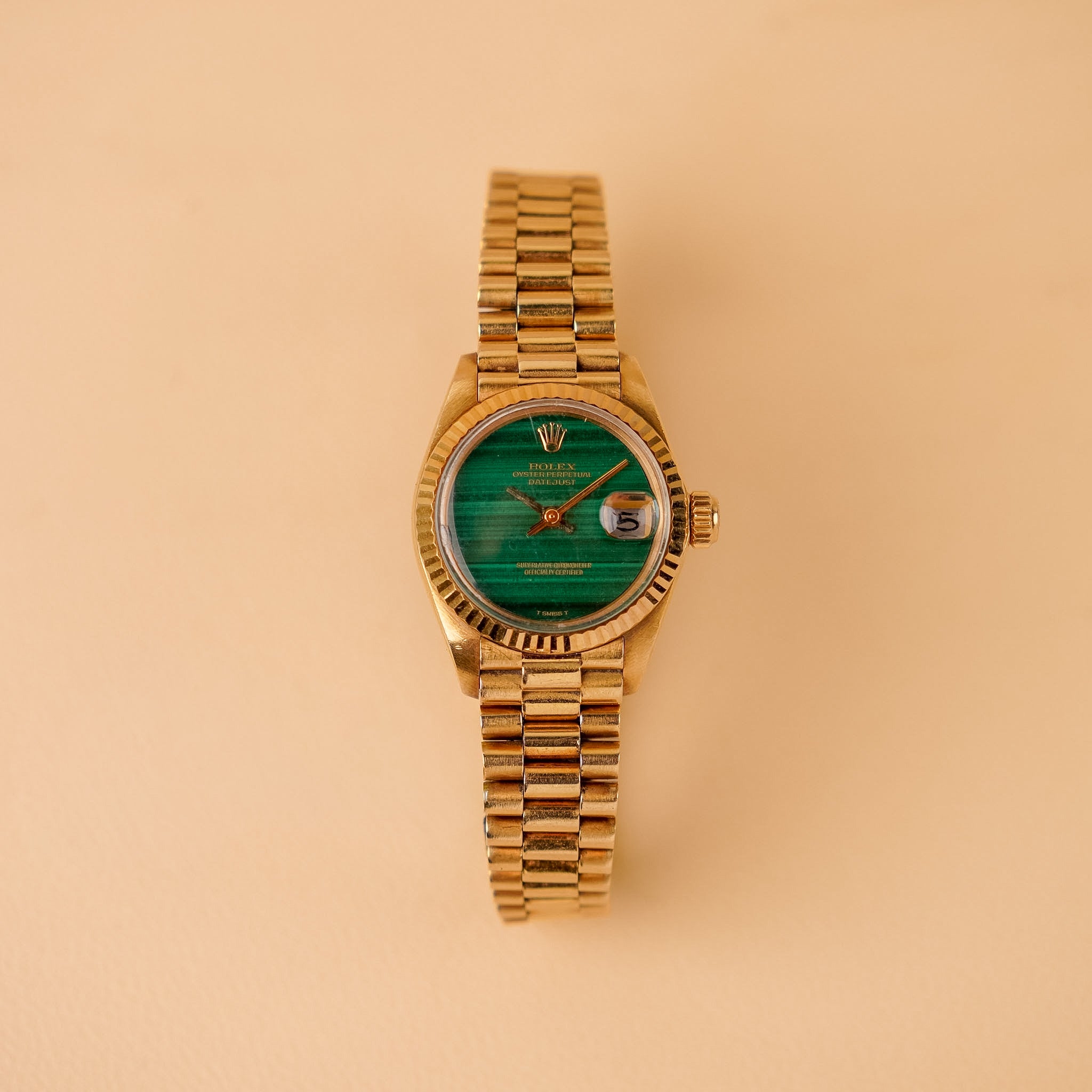 Rolex Lady Datejust 6917 Malachite Stone Dial