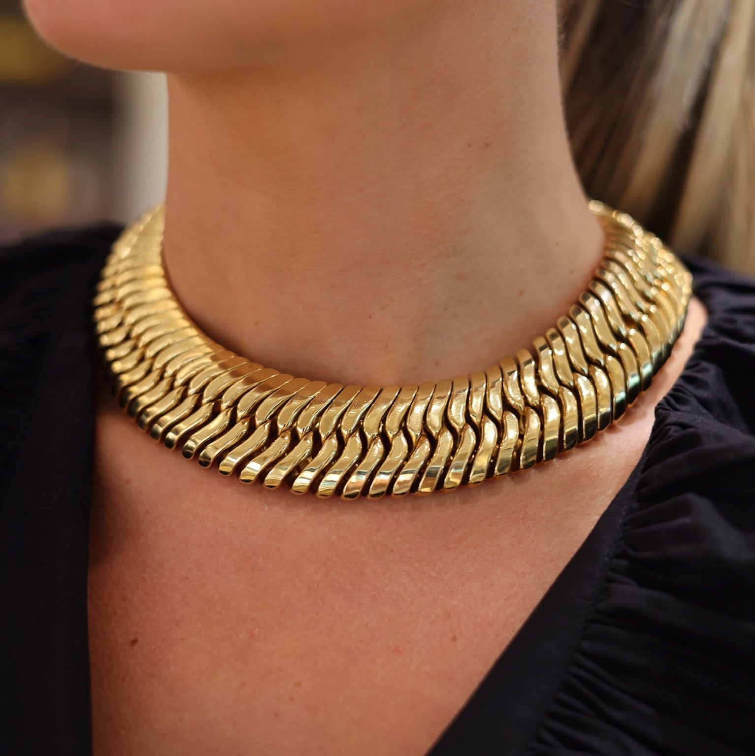 Vintage Herringbone Collar