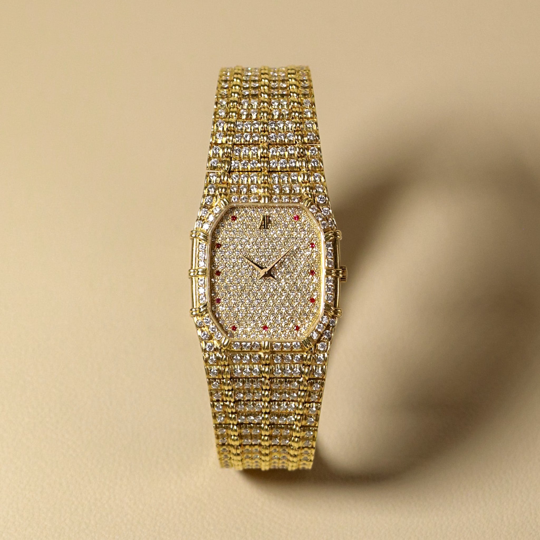 Audemars Piguet Bamboo Pavé Diamond and Ruby Dial