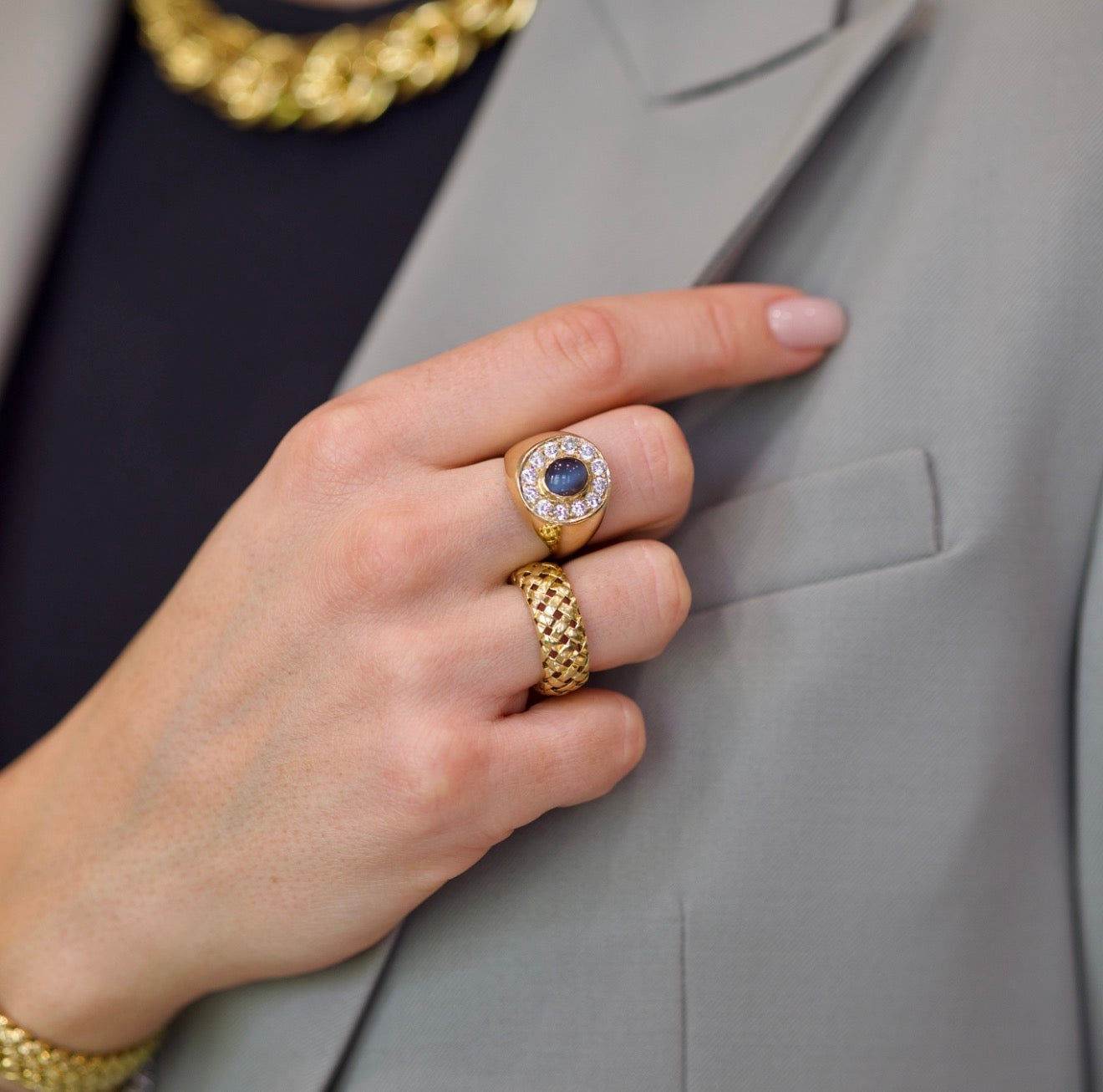 Vintage Tiffany & Co. 1997 Woven Gold Band Ring