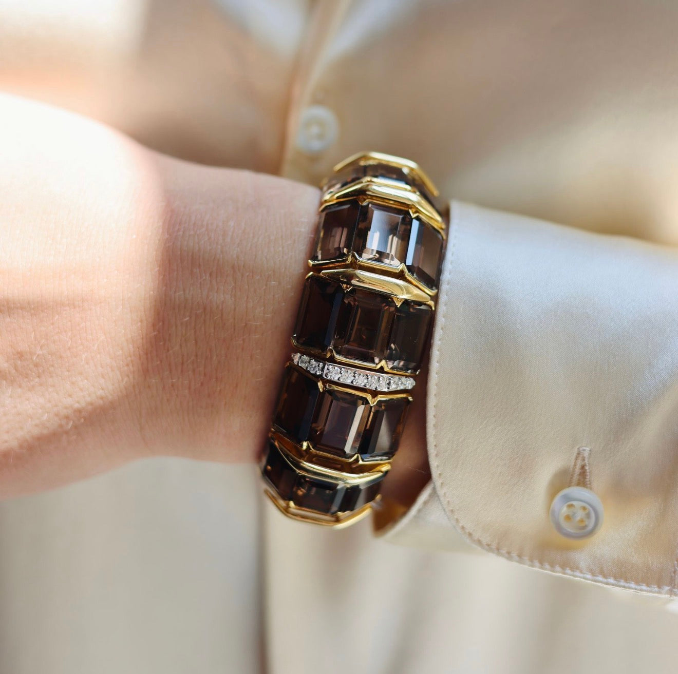 Vintage Smoky Quartz Bangle