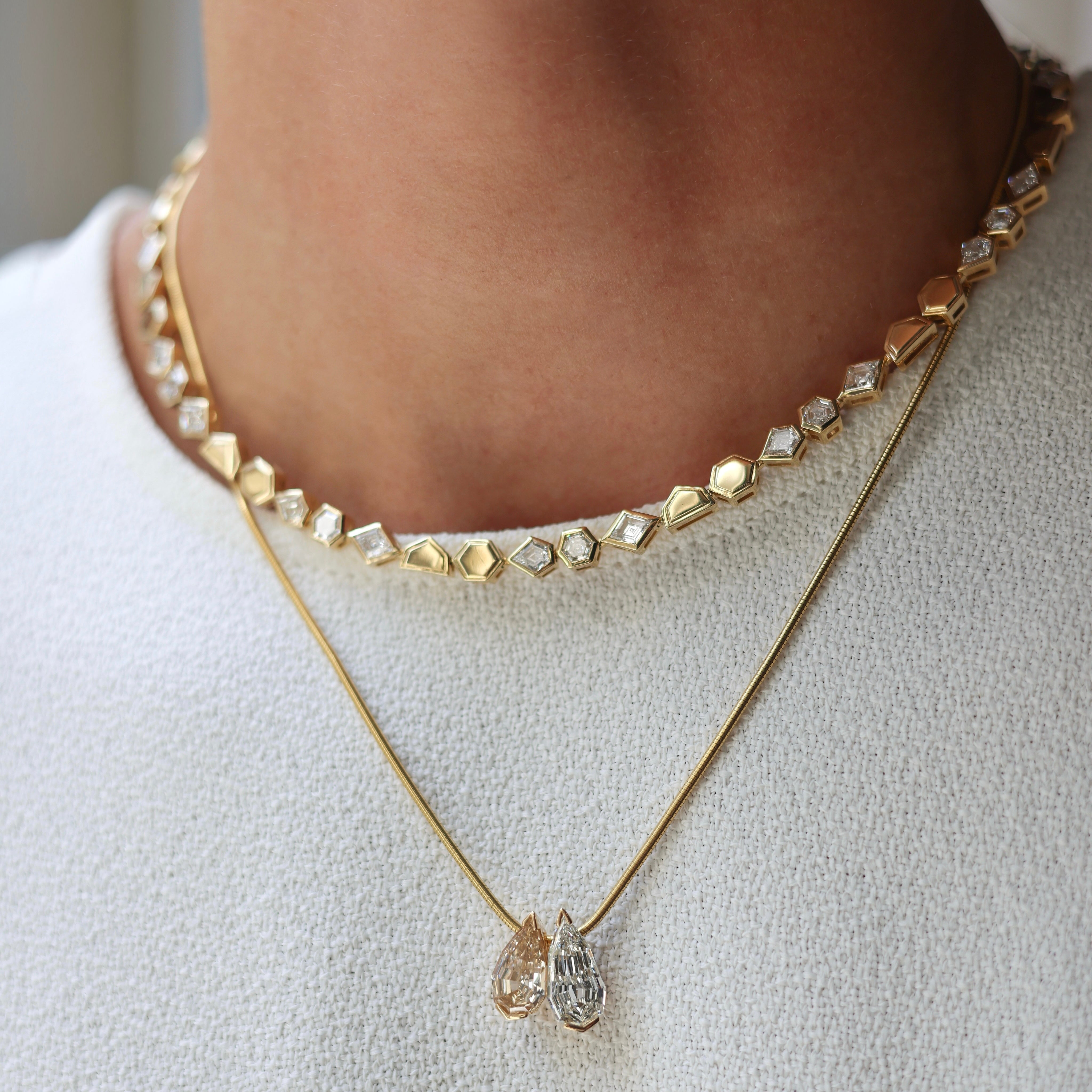 Edition II Scattered Rare-Cut Diamond Necklace