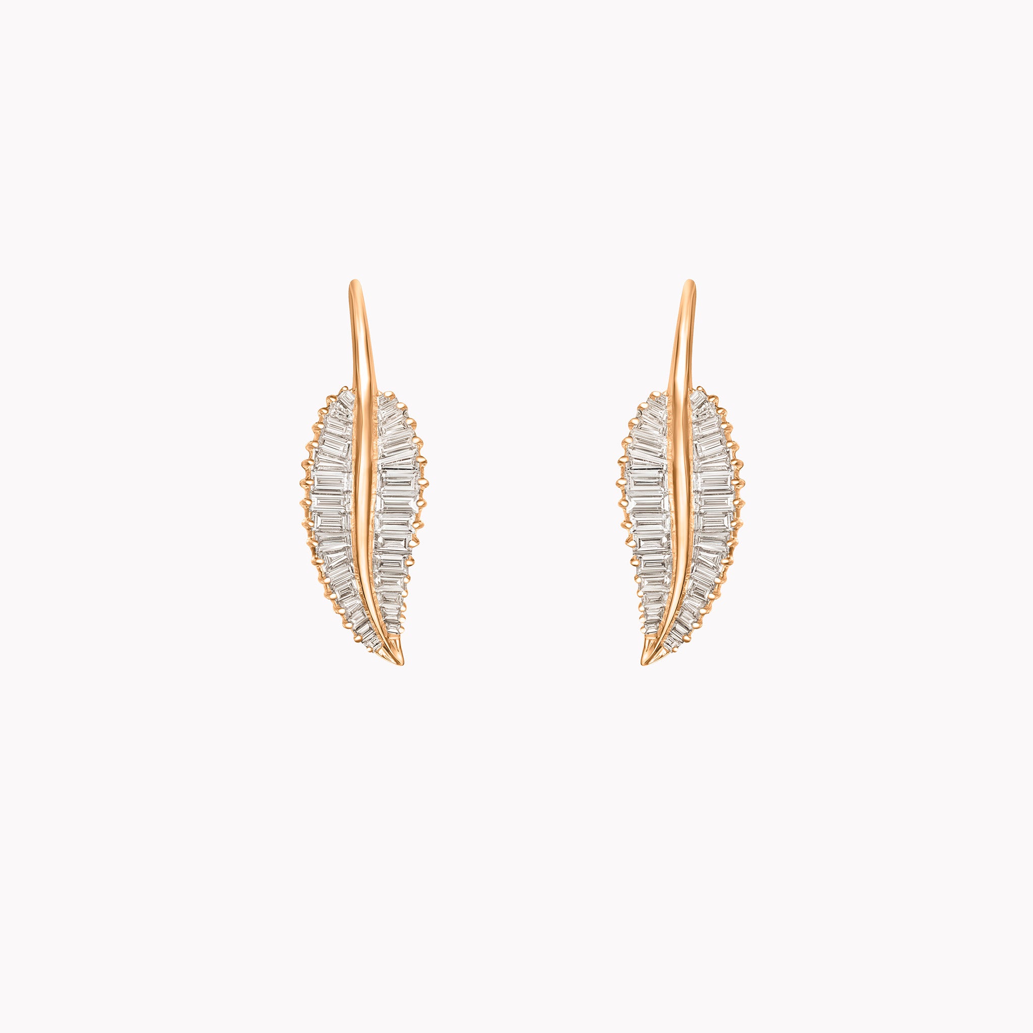Large Palm Leaf Drop Earrings