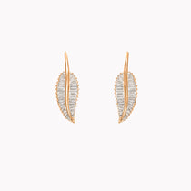 Large Palm Leaf Drop Earrings