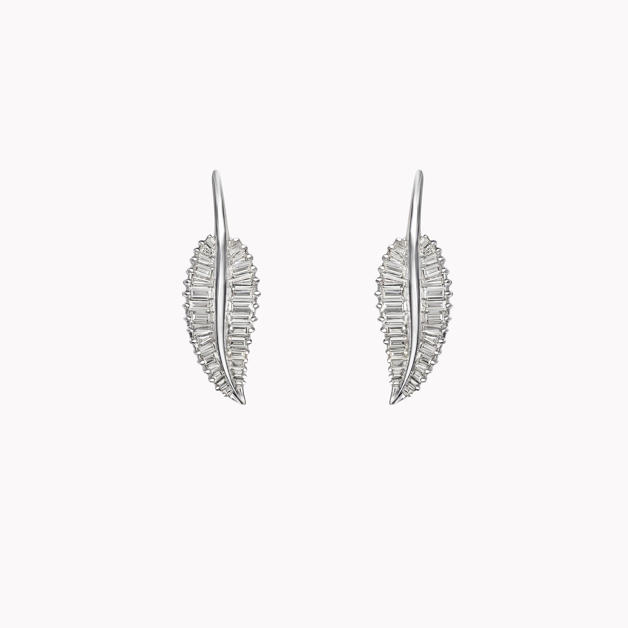 Large Palm Leaf Drop Earrings