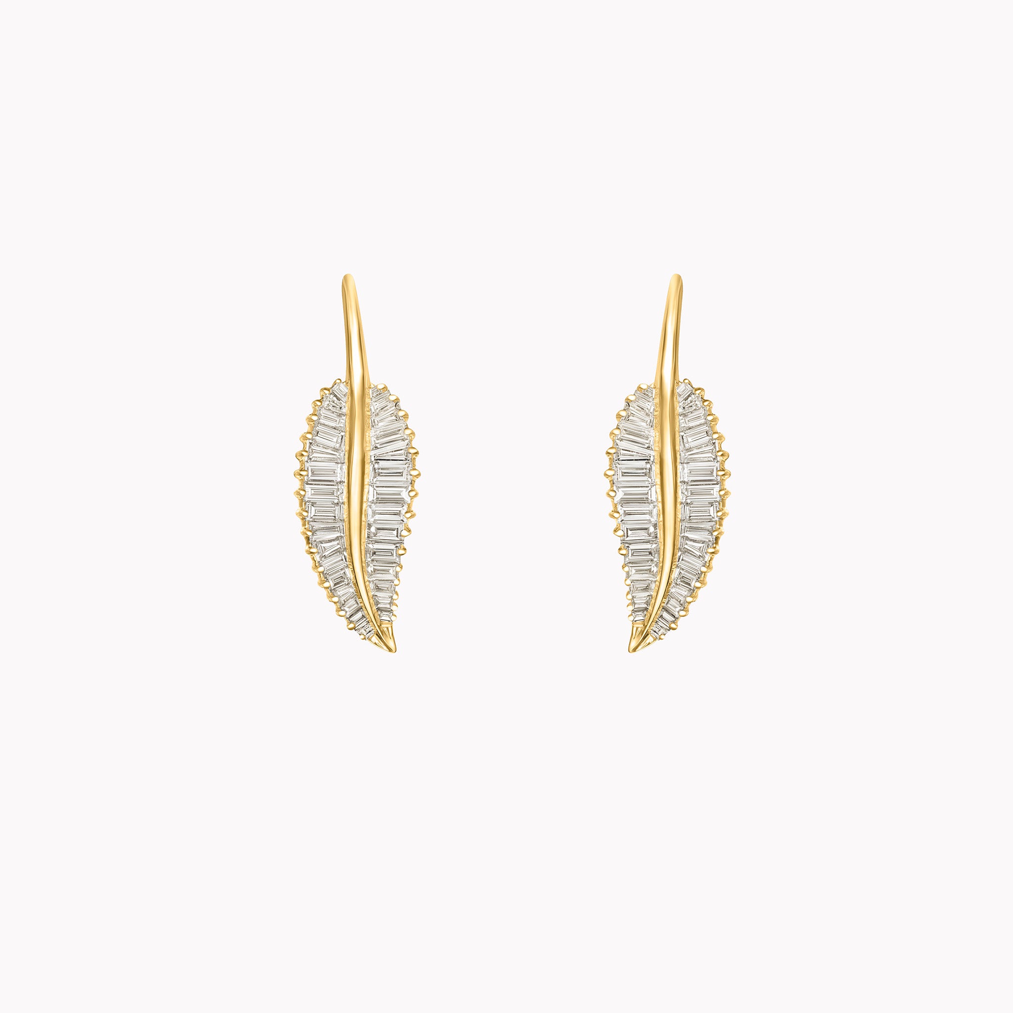 Large Palm Leaf Drop Earrings