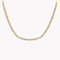 Baguette Diamond Bunny Necklace