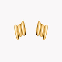 Large Solid Gold Claire Earrings