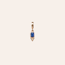 Sri Lankan Sapphire & Diamond Charm