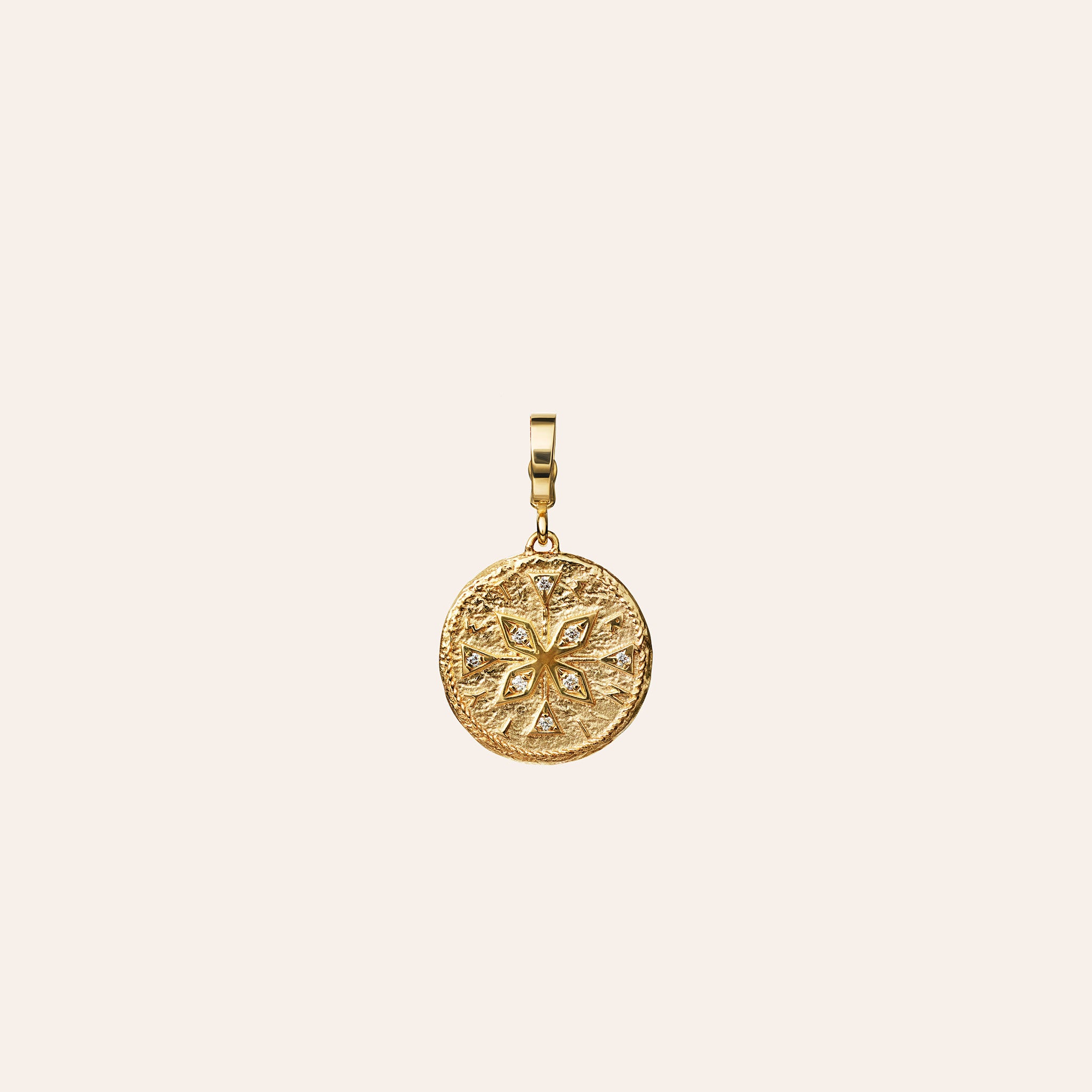 Sunburst Large Coin with Diamond