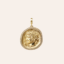 Large Goddess Pavé Coin Charm