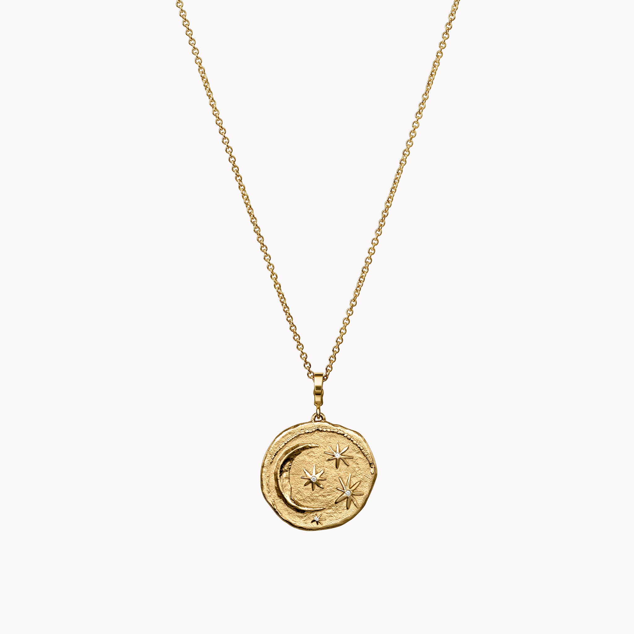 Large Cosmic Coin Charm Necklace