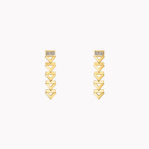 Deco Chevron Diamond Earrings