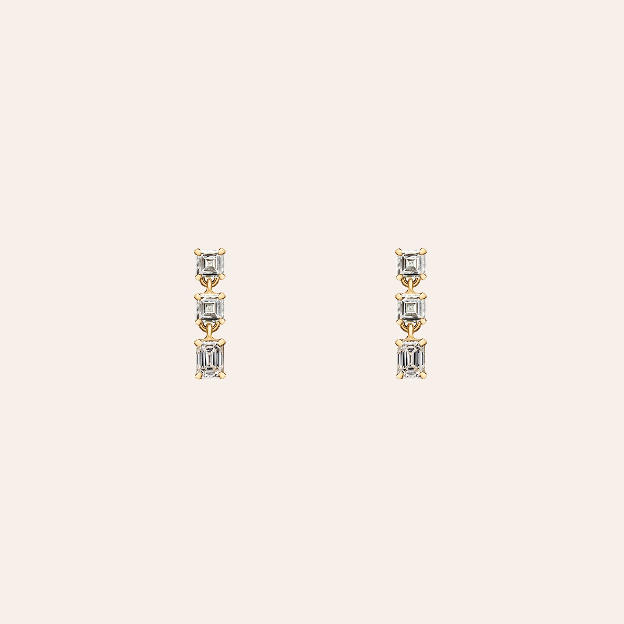 Illusion Carre Diamond Earrings