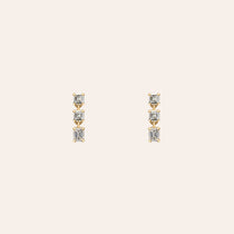 Illusion Carre Diamond Earrings