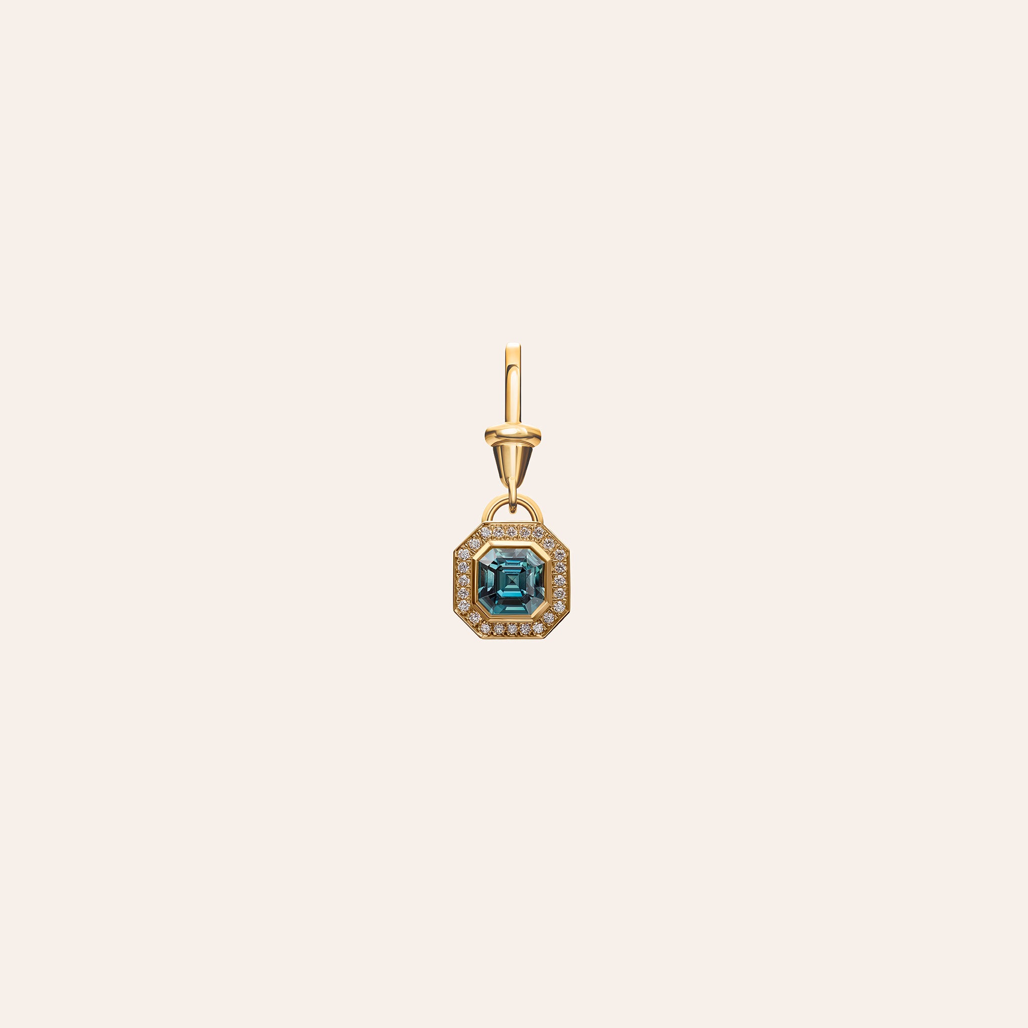 Silhouette Asscher-Cut Sapphire Charm