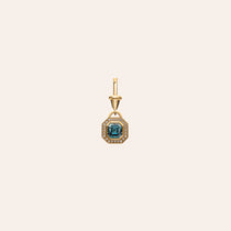 Silhouette Asscher-Cut Sapphire Charm
