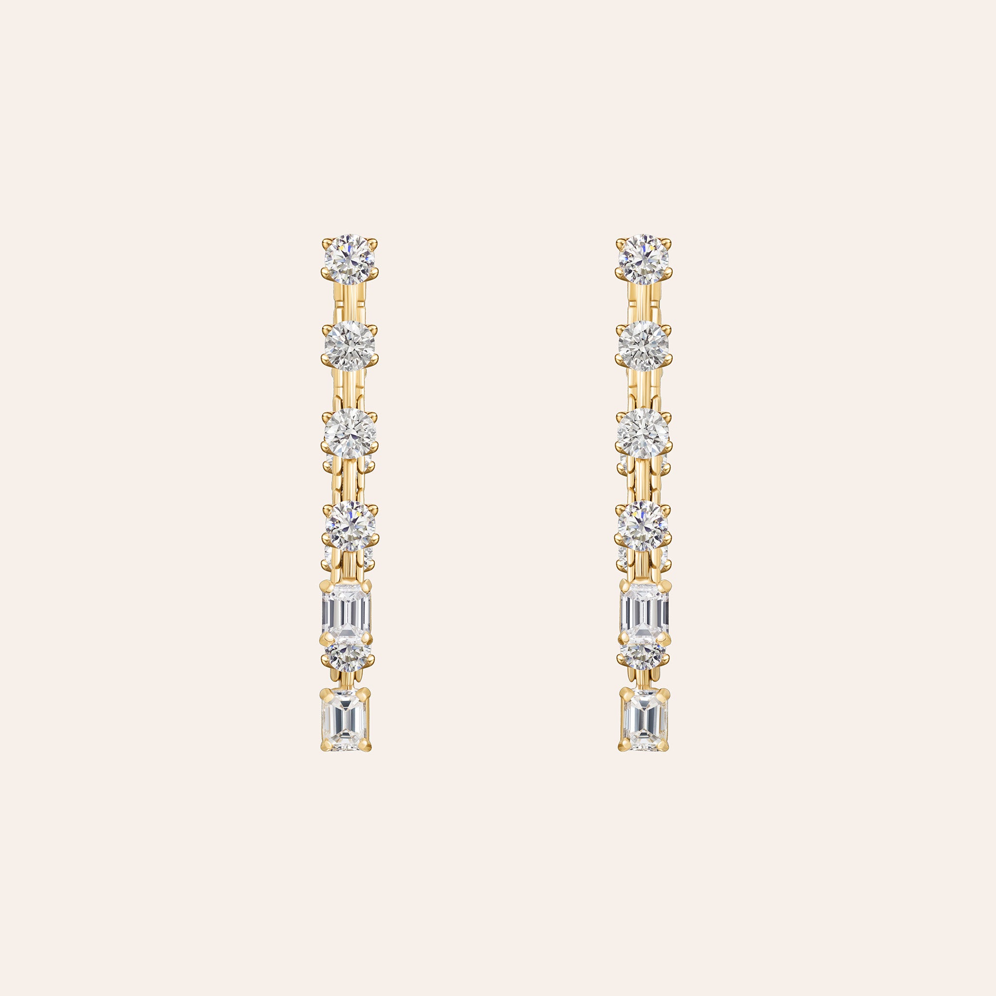 Pirouette Large Two-Strand Diamond Earrings