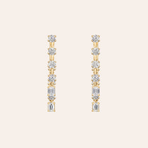 Pirouette Large Two-Strand Diamond Earrings
