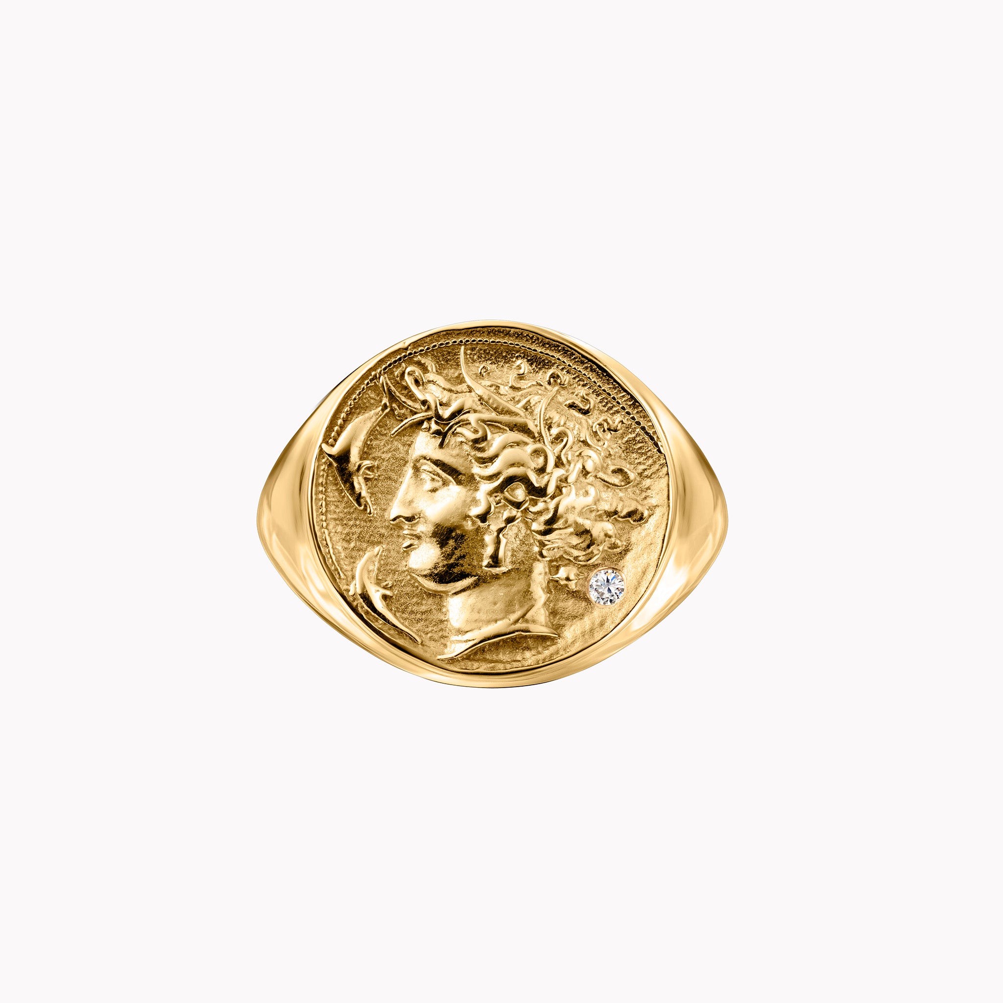 Goddess Signet Coin Ring