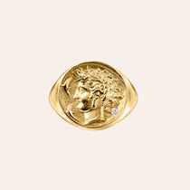 Goddess Signet Coin Ring