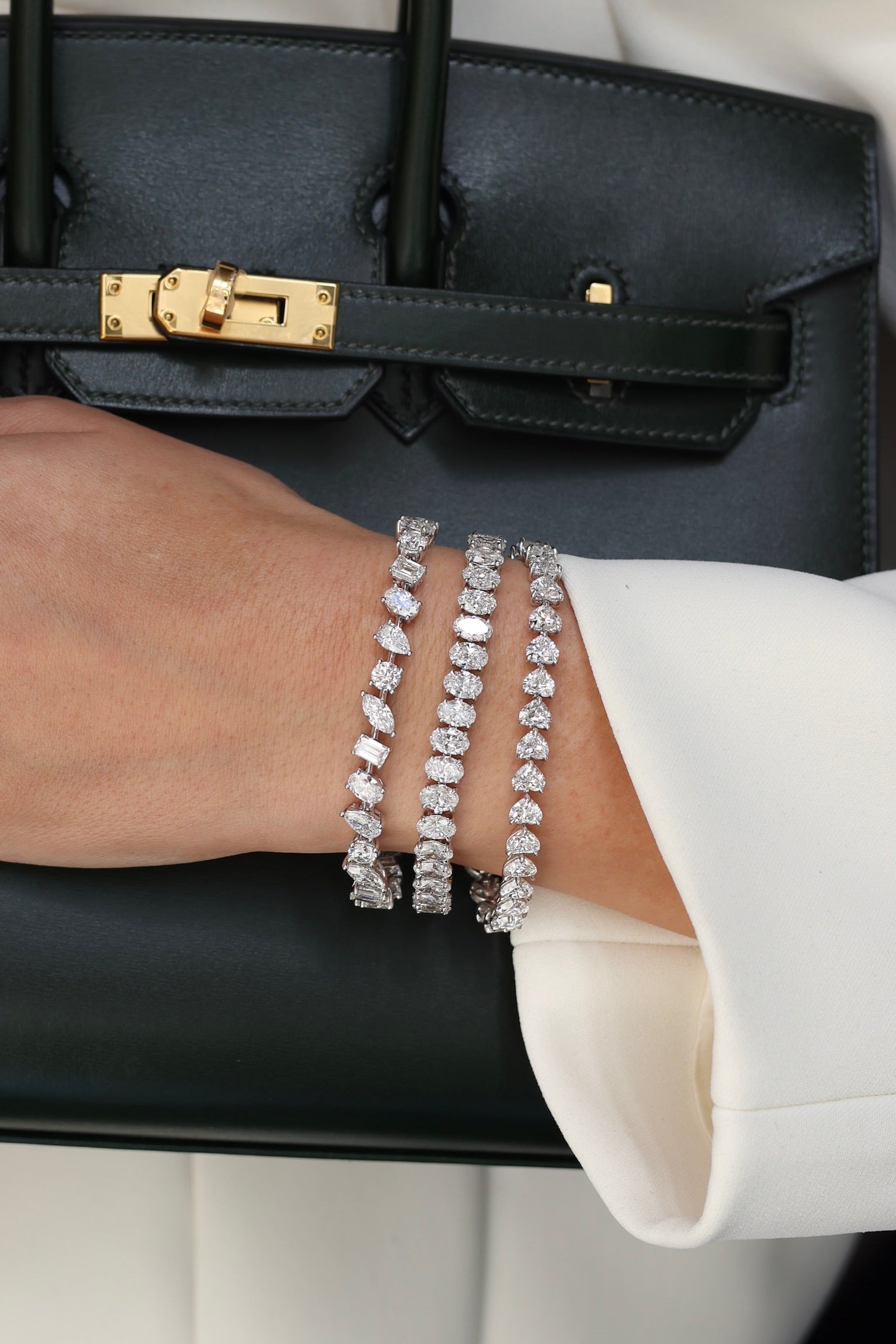 Luxe Heart Shape Tennis Bracelet