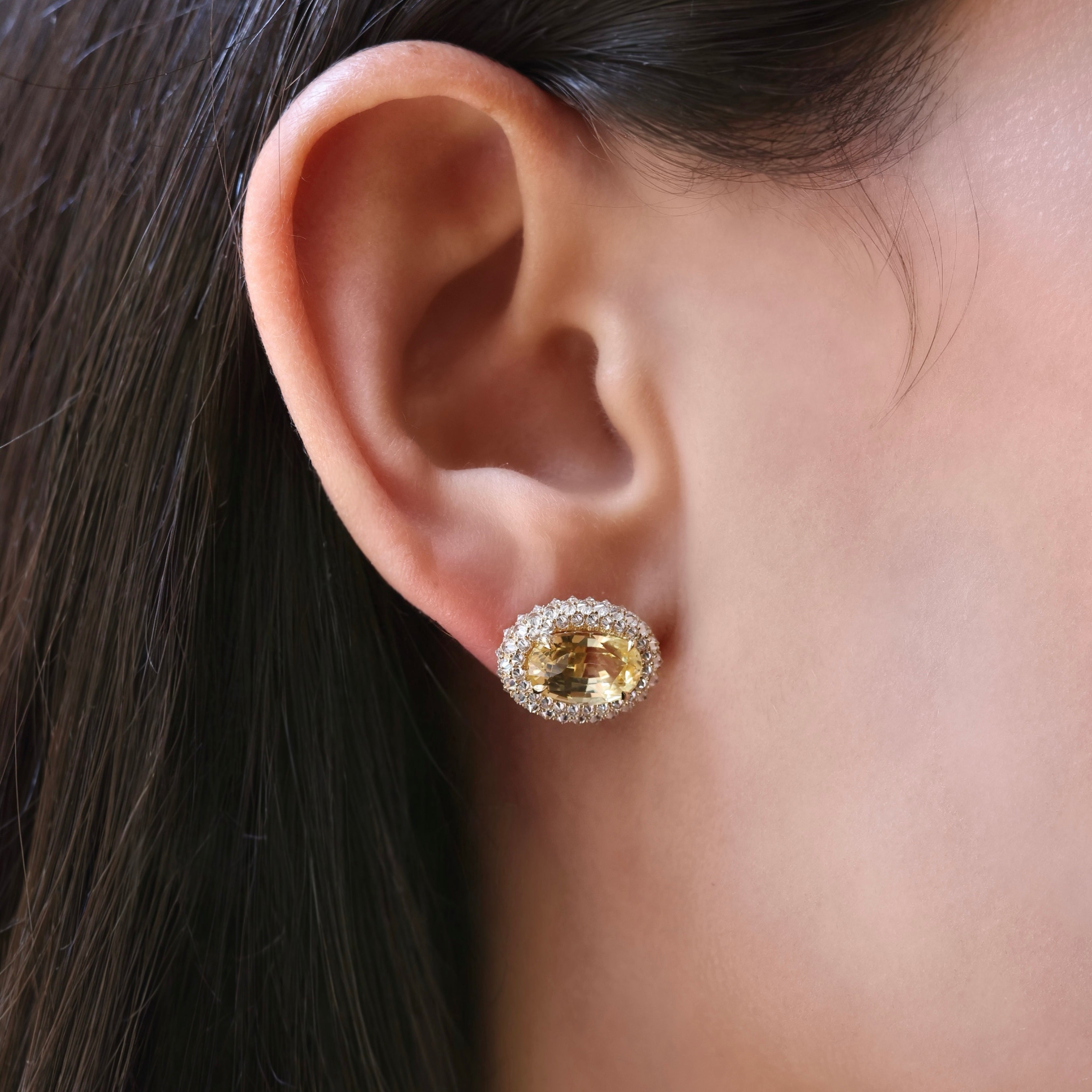 The Celeste Yellow Sapphire Studs