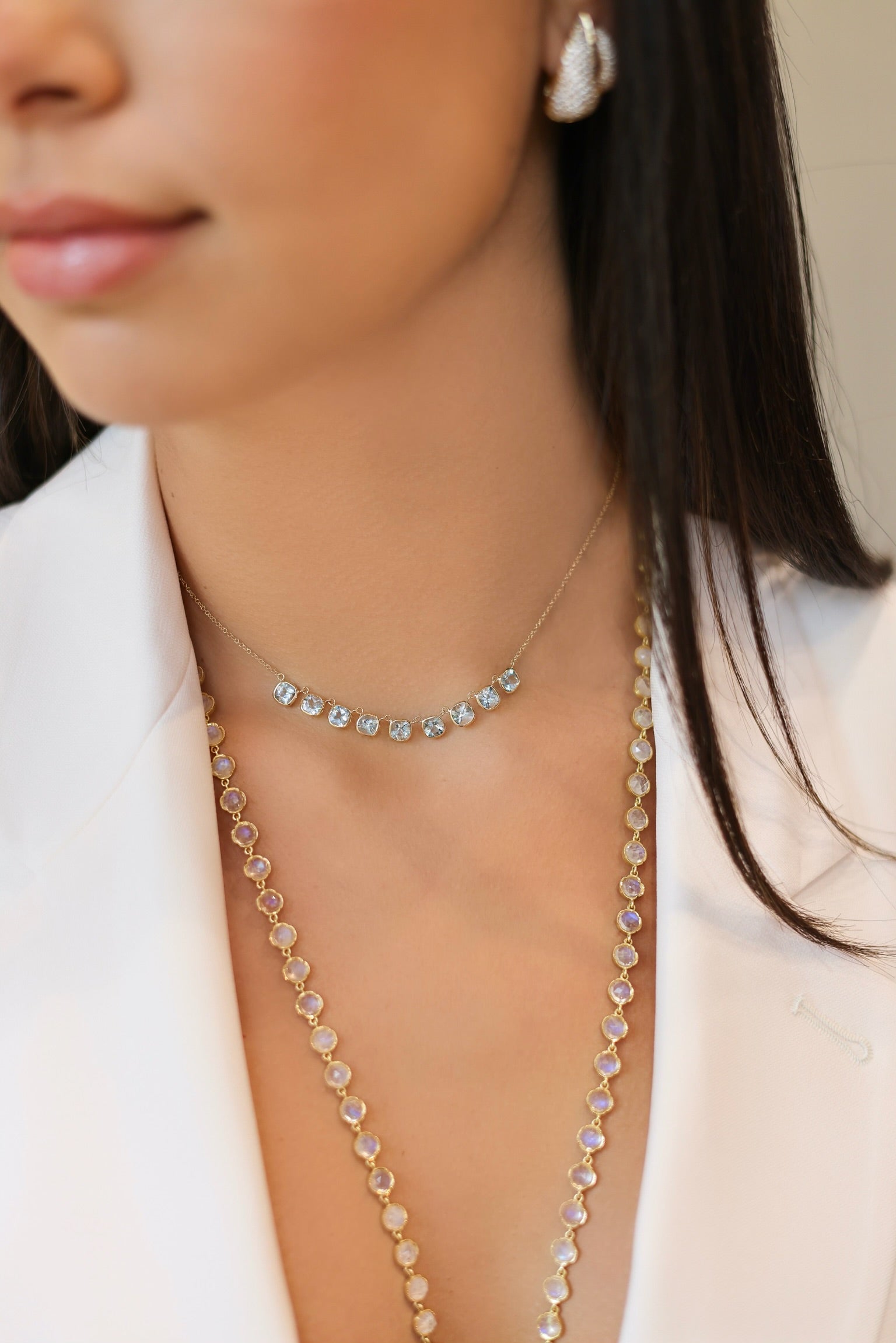 The Lena Petite Aquamarine Necklace