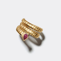 Vintage Bvlgari Tourmaline Tubogas Ring