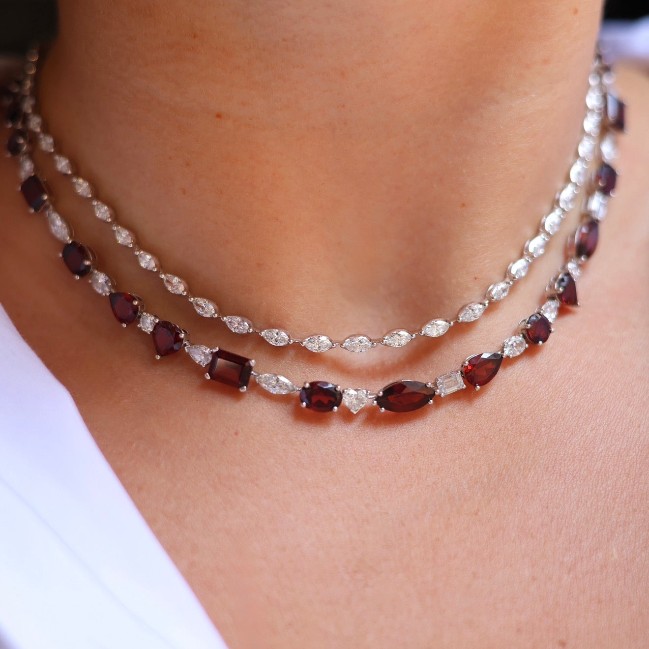 The Terre Rouge Multi-Shape East-West Necklace
