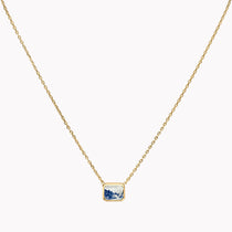 Sapphire & Diamond Shaker Pendant Necklace