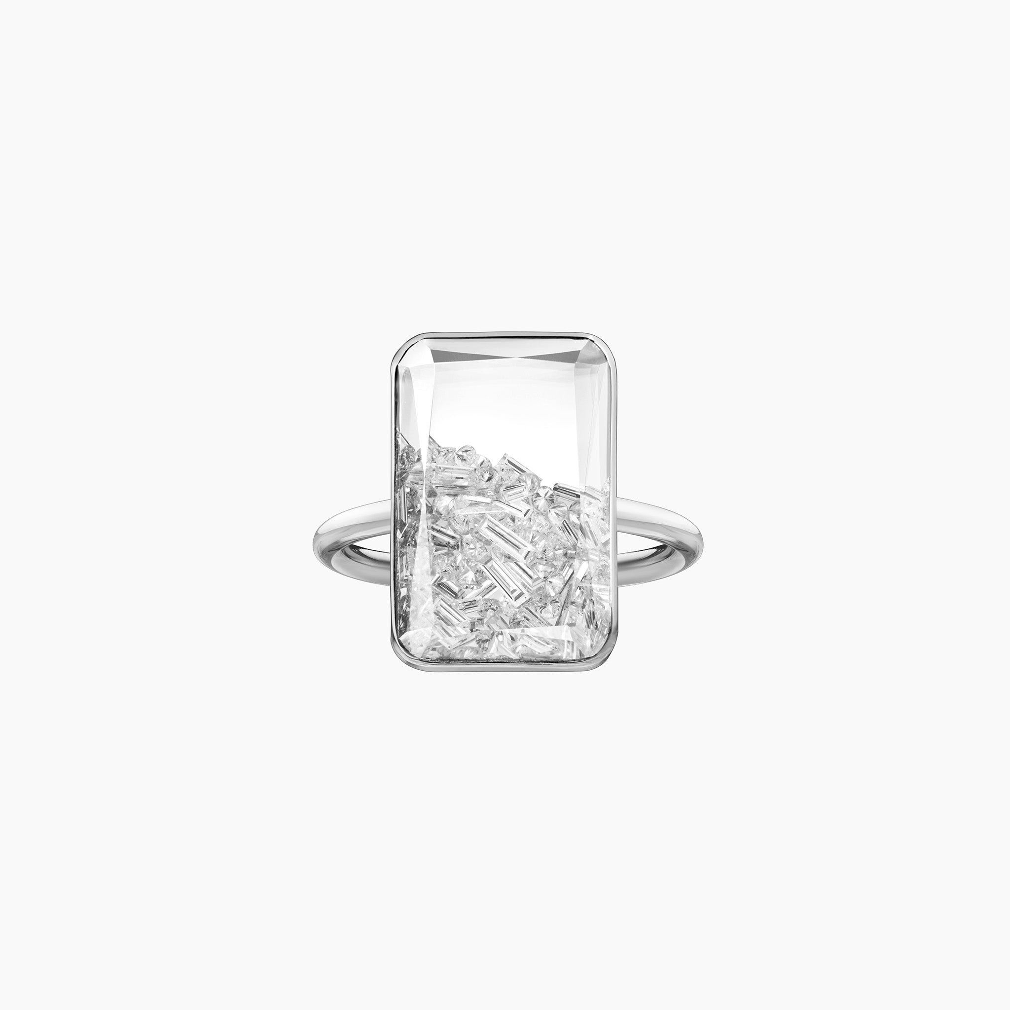 Kaleidoscope Diamond Shaker Ring