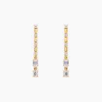 Pirouette Small Two-Strand Diamond Earrings