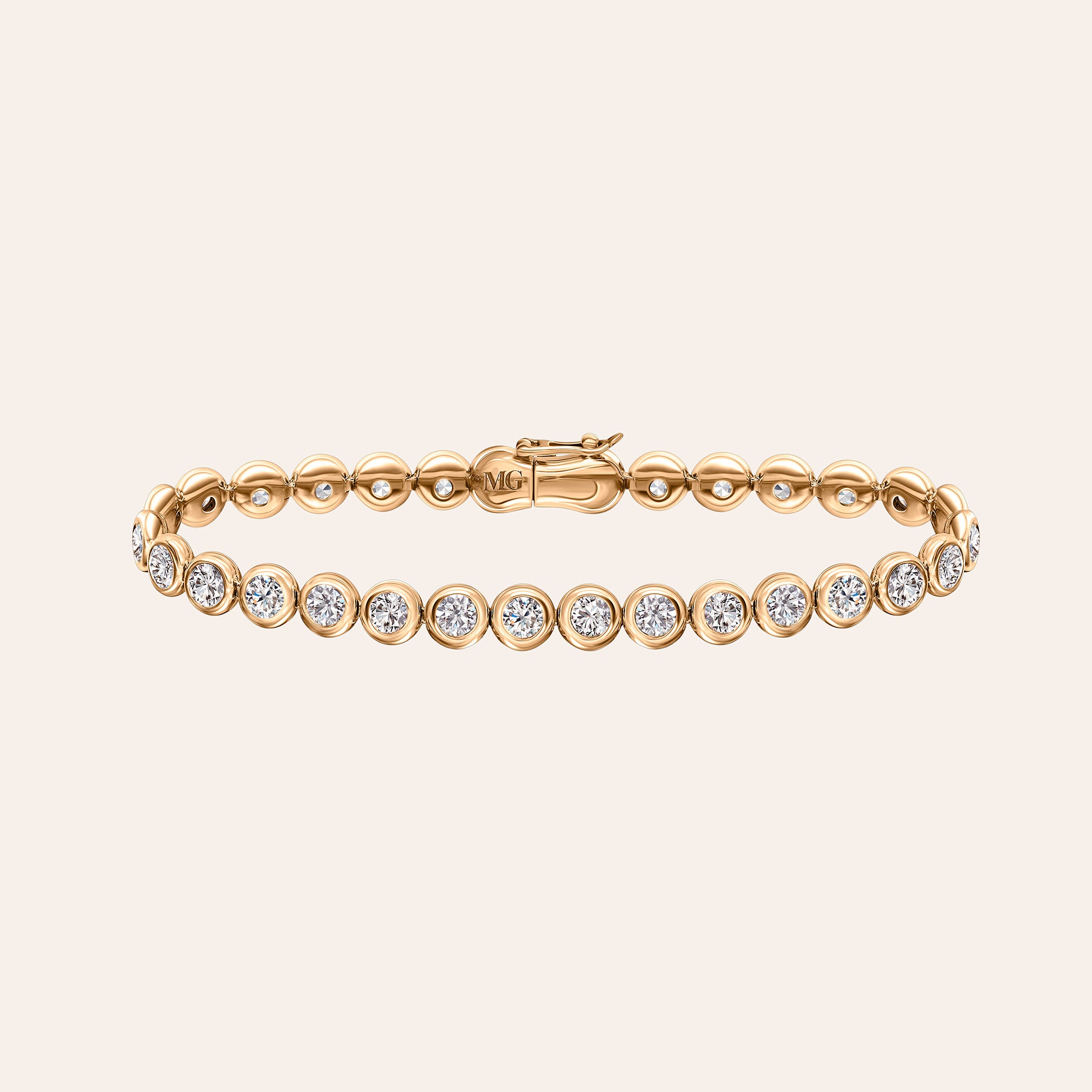 Bezel Set Round Tennis Bracelet
