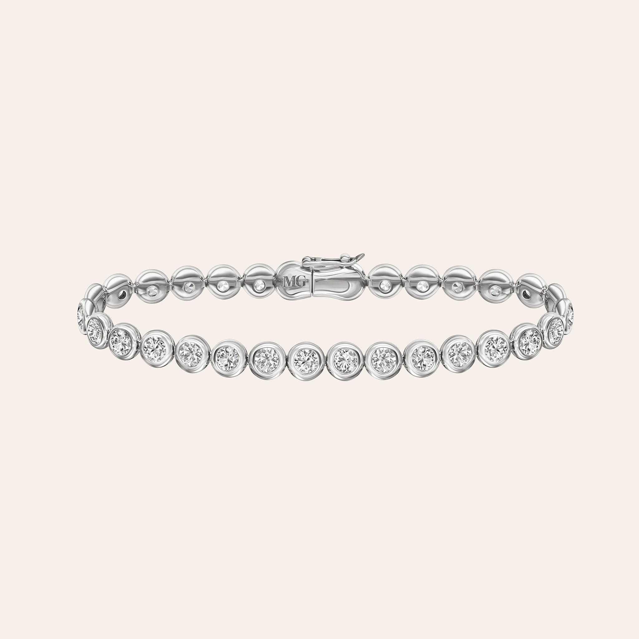 Bezel Set Round Tennis Bracelet