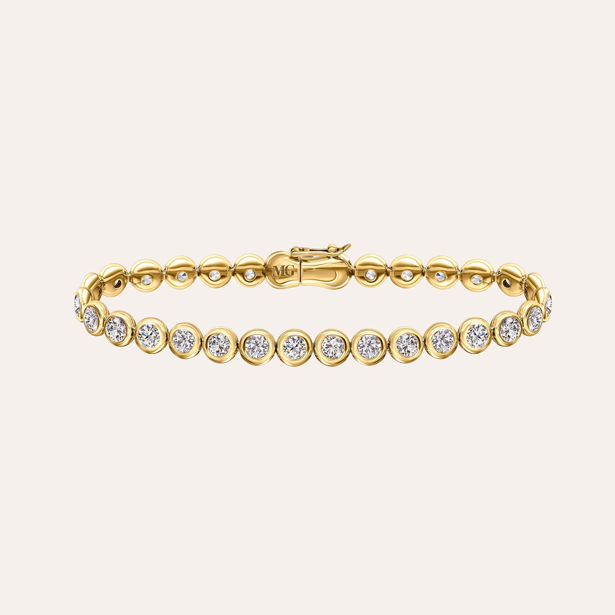 Bezel Set Round Tennis Bracelet