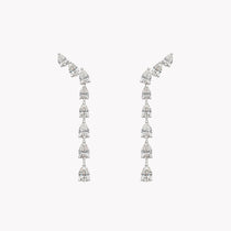 Wave Diamond Drop Luxe Earrings