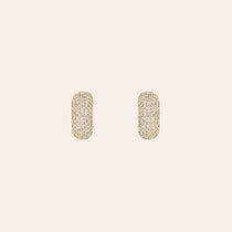 Diamond Pavé Huggies