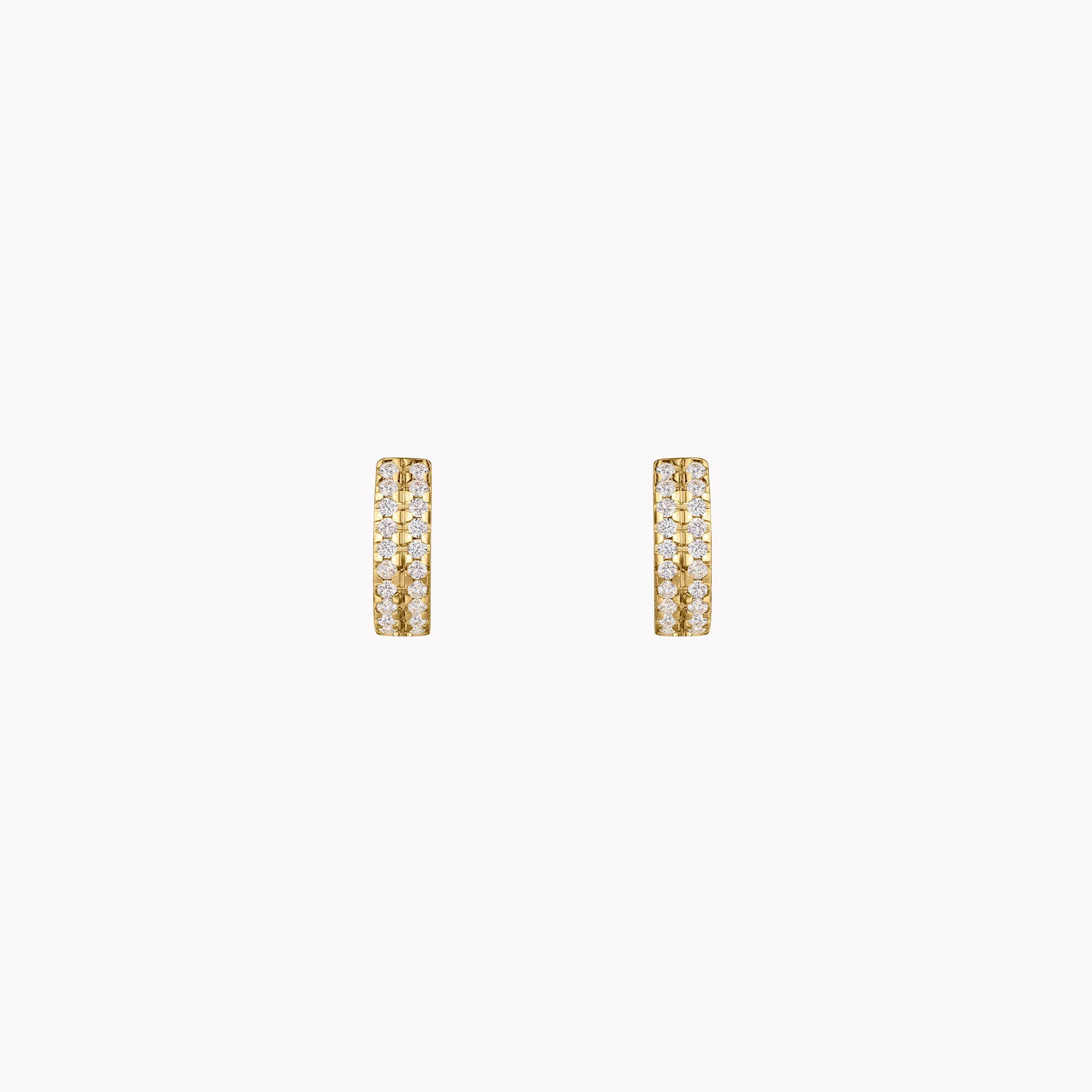2 Row Pavé Huggies