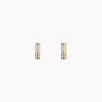 2 Row Pavé Huggies