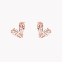 Morganite Duet Heart Earrings