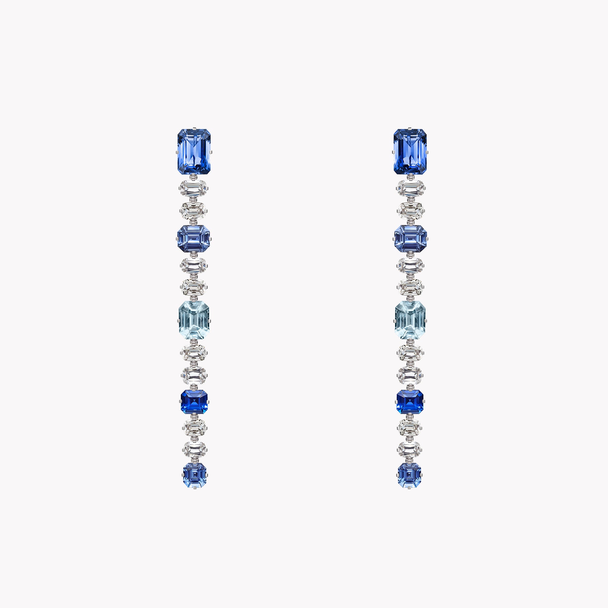 Sapphire and Diamond Drop Earrings